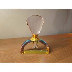Vintage Crystal Perfume Bottle Rainbow
